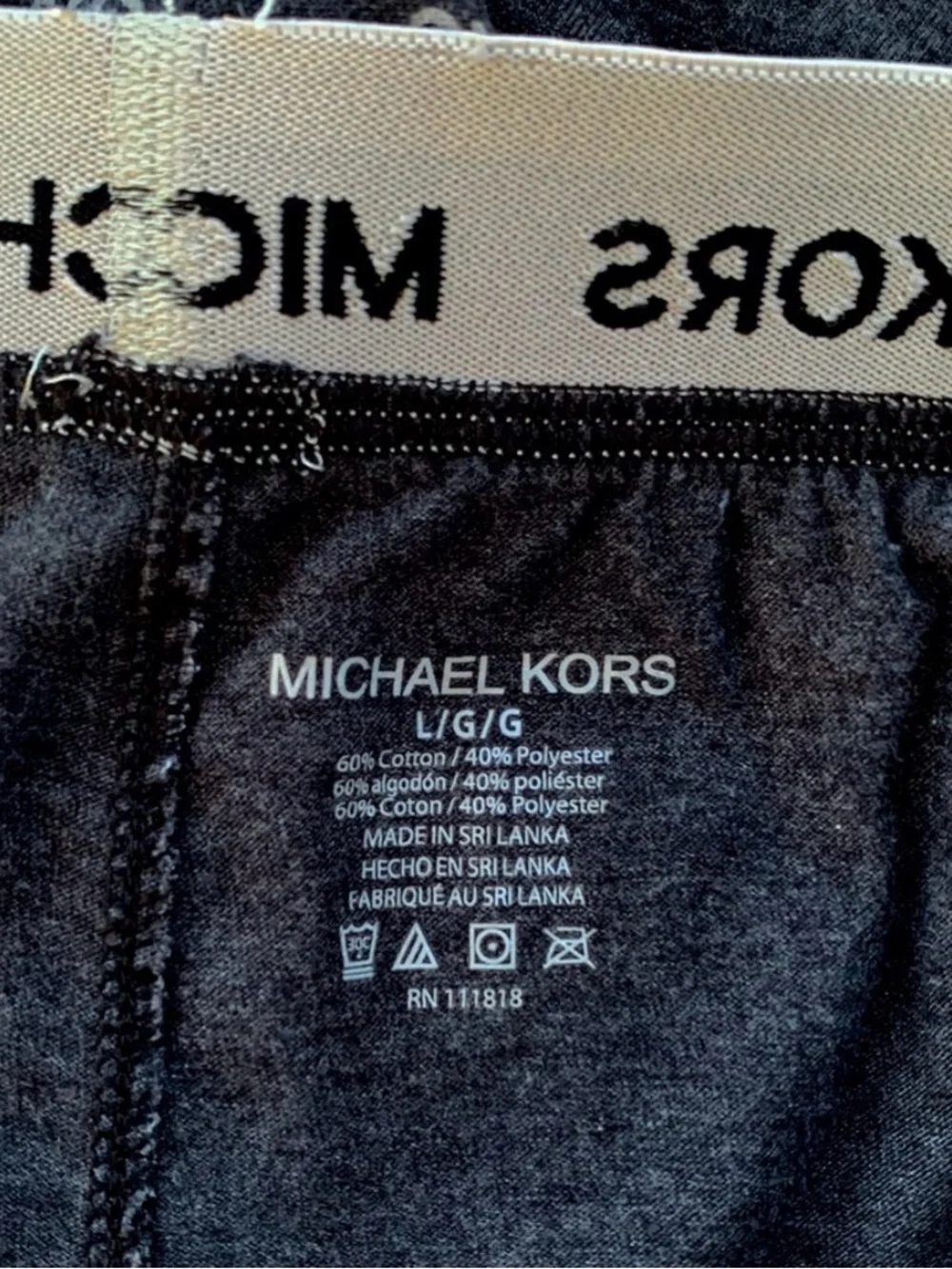 Michael Kors Pajama Gray and Off-White Pajama Lounge Pants ~ Men’s Large